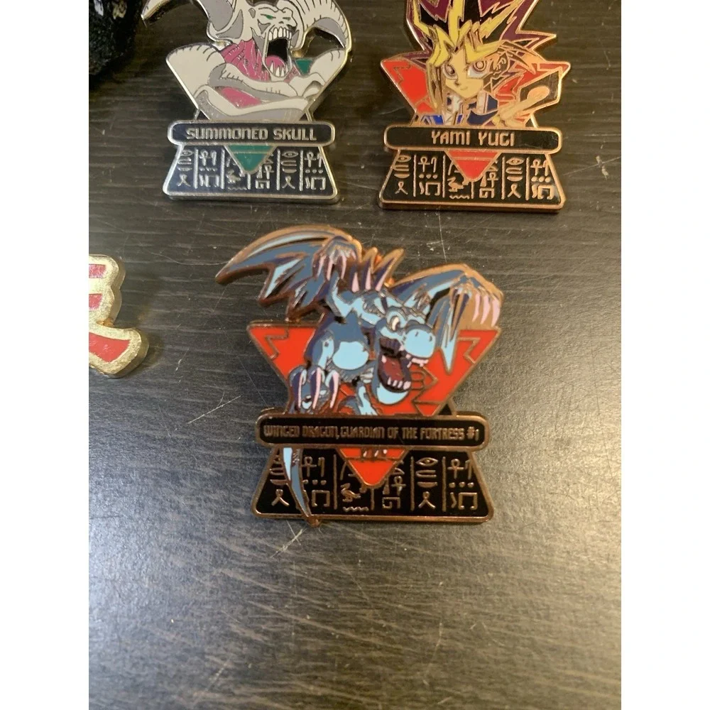 2003 Yu-Gi-Oh! Lanyard With 3 1st Edition Collector Pins Lot